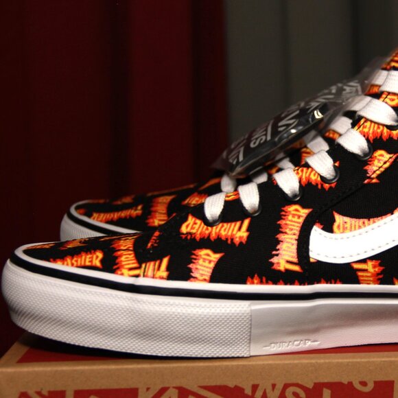 Size 12 - VANS Thrasher x Skate Sk8- High Allover Thrasher Logo - Picture 5 of 6